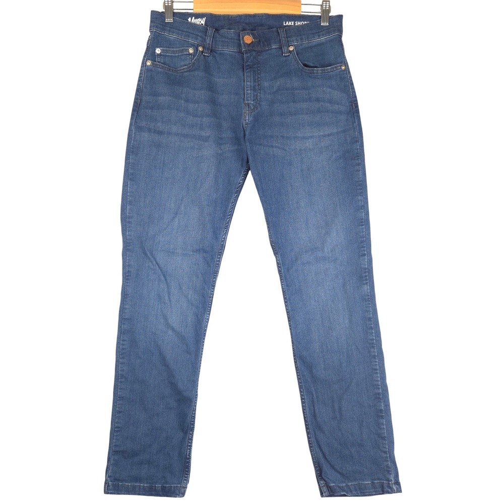 Mugsy Lake Shores Blue Jeans Mens Straight Leg FLX3NLA 34x30 (Fits 34x29)